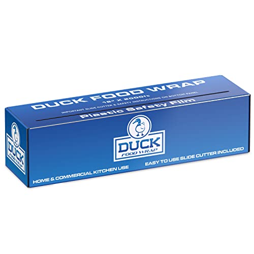Food Safety Plastic Wrap for the Food Service Industry - 2 boxes, 18 x 2000ft and Easy-to-Use Slide Cutter