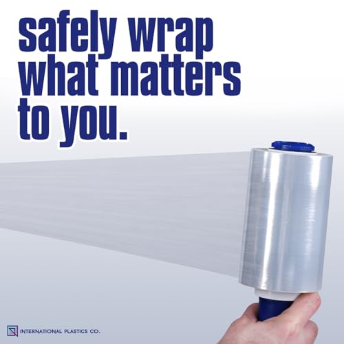 International Plastics Co. 2 Pack 5" Stretch Film 1000 ft Each 500% Stretchability Rotating Handles