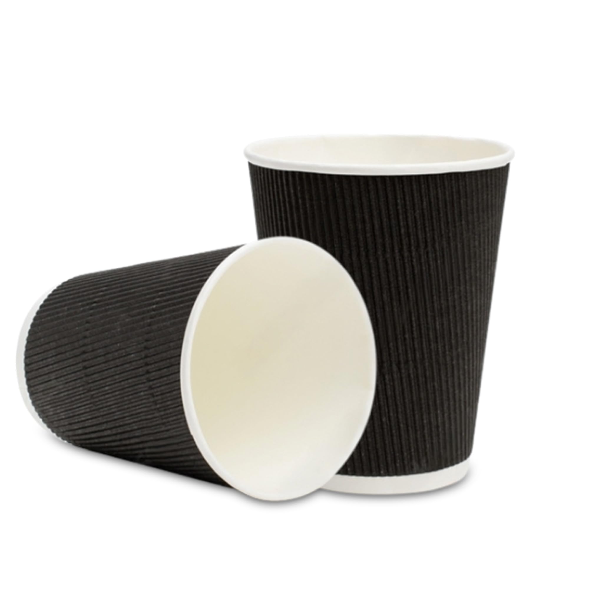 Eco-Friendly Disposable Coffee Cups for Cafes: 500-CT 12-OZ Ripple Wall Design by Restaurantware