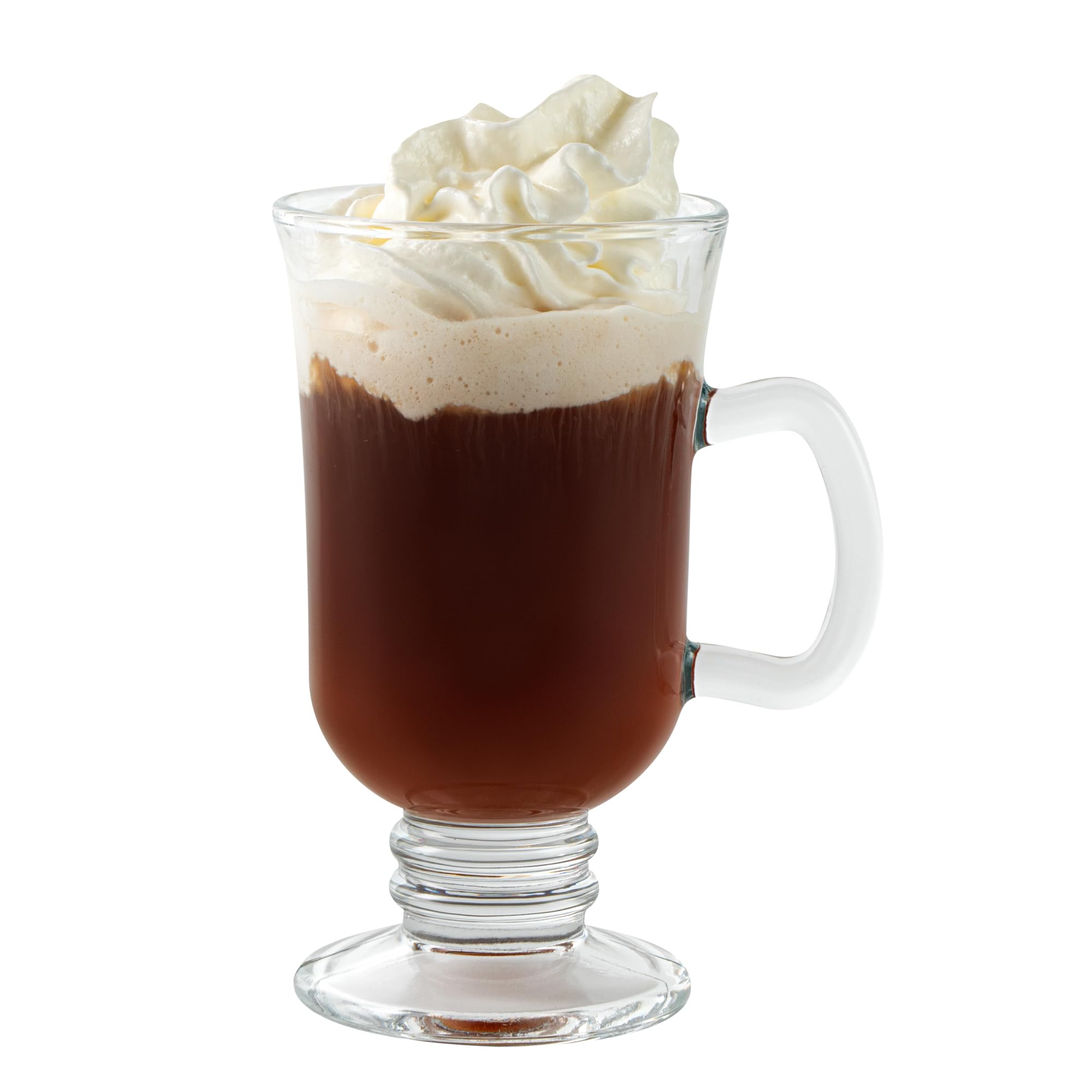 Vetri 9 Ounce Irish Coffee Mugs, No-Lead, Dishwashable, Clear Glass
