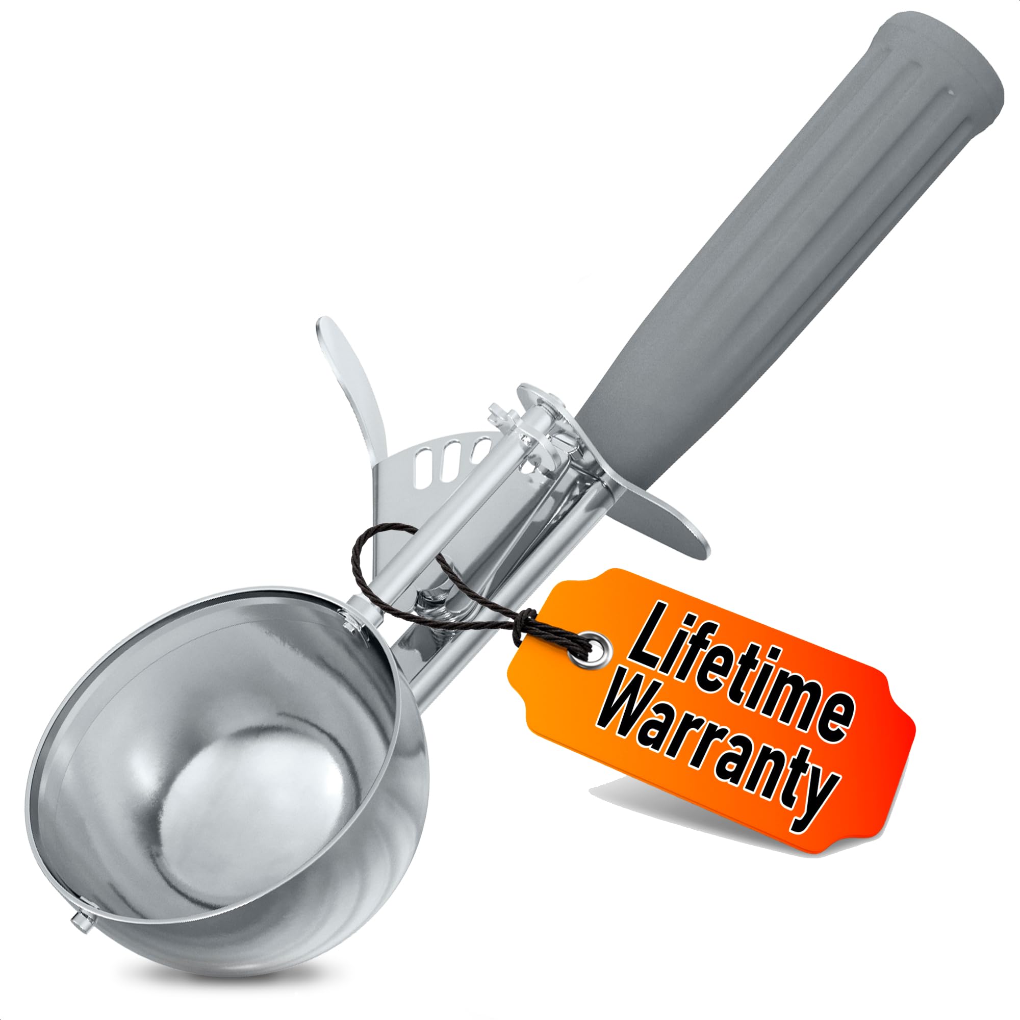 8 oz Ice Cream Scoop with Trigger Release - Stainless Steel Baking Tool | Durable, Ergonomic, Dishwasher-Safe